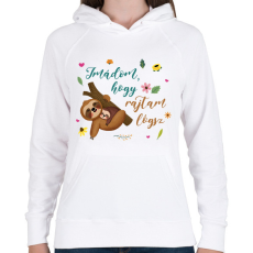 PRINTFASHION Lajhár lógás - anya - Női kapucnis pulóver - Fehér