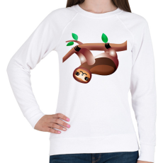 PRINTFASHION Lajhár mászik  - Női pulóver - Fehér