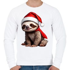 PRINTFASHION Lajhár mikulás - Férfi pulóver - Fehér
