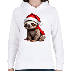 PRINTFASHION Lajhár mikulás - Női kapucnis pulóver - Fehér