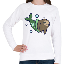 PRINTFASHION Lajhár sellő - Női pulóver - Fehér női pulóver, kardigán