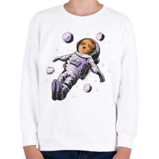 PRINTFASHION Lajhár űrhajós - Gyerek pulóver - Fehér