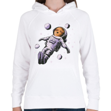 PRINTFASHION Lajhár űrhajós - Női kapucnis pulóver - Fehér