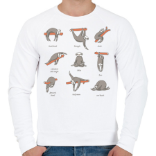 PRINTFASHION Lajháros jóga - Férfi pulóver - Fehér férfi pulóver, kardigán