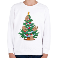 PRINTFASHION Lajháros Karácsonyfa - Gyerek pulóver - Fehér gyerek pulóver, kardigán