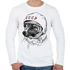 PRINTFASHION Lajka - Férfi hosszú ujjú póló - Fehér férfi póló