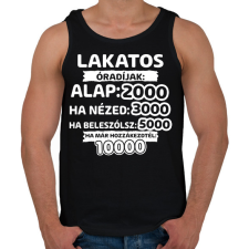 PRINTFASHION Lakatos óradíjak - Férfi atléta - Fekete atléta, trikó