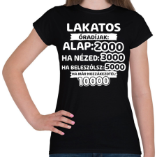 PRINTFASHION Lakatos óradíjak - Női póló - Fekete női póló