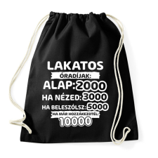 PRINTFASHION Lakatos óradíjak - Sportzsák, Tornazsák - Fekete tornazsák