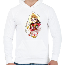 PRINTFASHION lakshmi07 - Férfi kapucnis pulóver - Fehér férfi pulóver, kardigán