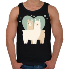 PRINTFASHION Láma Love - Férfi atléta - Fekete atléta, trikó