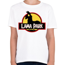 PRINTFASHION Lama Park - Gyerek póló - Fehér gyerek póló