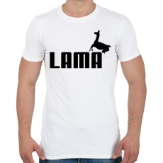 PRINTFASHION Lama Puma paródia - Férfi póló - Fehér