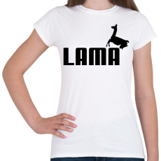 PRINTFASHION Lama Puma paródia - Női póló - Fehér