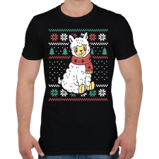 PRINTFASHION Lámás csúnya pulcsi - Férfi póló - Fekete férfi póló