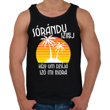 PRINTFASHION LAMBADA - Férfi atléta - Fekete atléta, trikó