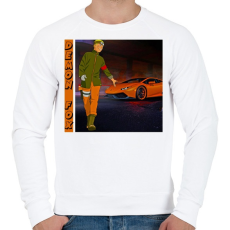 PRINTFASHION Lambo Naruto - Férfi pulóver - Fehér
