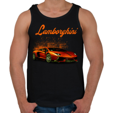 PRINTFASHION lamborghini - Férfi atléta - Fekete
