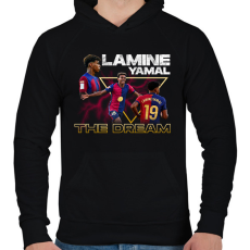 PRINTFASHION lamine yamal - Férfi kapucnis pulóver - Fekete