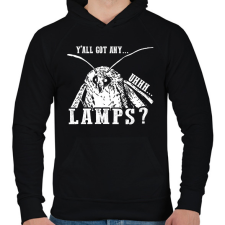 PRINTFASHION Lamps? - Férfi kapucnis pulóver - Fekete férfi pulóver, kardigán