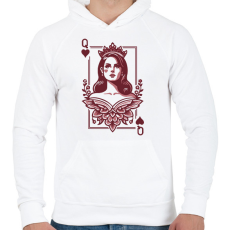 PRINTFASHION Lana Del Rey - Férfi kapucnis pulóver - Fehér
