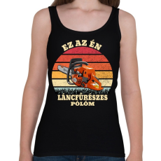 PRINTFASHION Láncfűrész / Favágó - Női atléta - Fekete