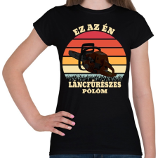 PRINTFASHION Láncfűrész / Favágó - Női póló - Fekete női póló