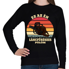 PRINTFASHION Láncfűrész / Favágó - Női pulóver - Fekete női pulóver, kardigán