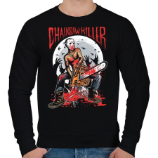 PRINTFASHION Láncfűrészes gyilkos - Férfi pulóver - Fekete férfi pulóver, kardigán