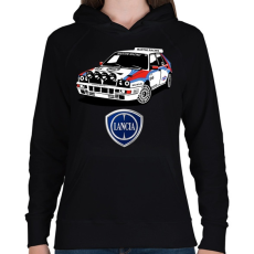 PRINTFASHION Lancia Delta - Női kapucnis pulóver - Fekete