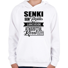 PRINTFASHION Lancia fanatikus - Gyerek kapucnis pulóver - Fehér