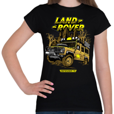 PRINTFASHION Land Rover - Női póló - Fekete