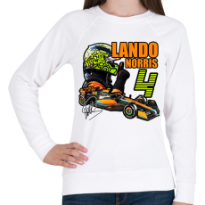 PRINTFASHION Lando Norris F1 - Női pulóver - Fehér