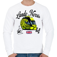 PRINTFASHION Lando-Norris-sisak - Férfi pulóver - Fehér