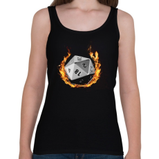 PRINTFASHION Lángoló D20 - Női atléta - Fekete