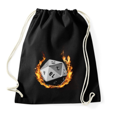 PRINTFASHION Lángoló D20 - Sportzsák, Tornazsák - Fekete tornazsák