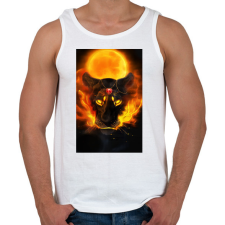 PRINTFASHION Lángoló oroszlán - Férfi atléta - Fehér atléta, trikó