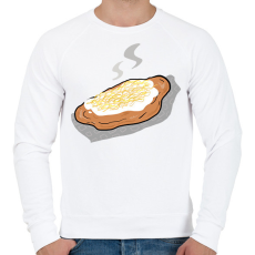 PRINTFASHION Lángos - Férfi pulóver - Fehér