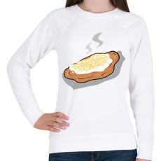 PRINTFASHION Lángos - Női pulóver - Fehér