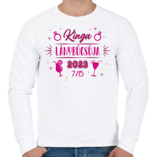 PRINTFASHION Lánnybúcsú - Névvel - Férfi pulóver - Fehér