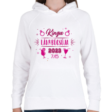 PRINTFASHION Lánnybúcsú - Névvel - Női kapucnis pulóver - Fehér