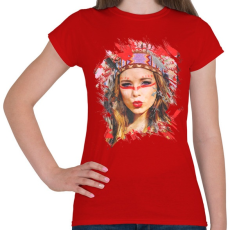 PRINTFASHION Lány - Női póló - Piros