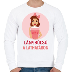 PRINTFASHION Lánybúcsú a láthatáron - Férfi pulóver - Fehér
