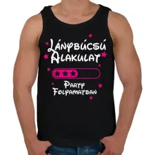 PRINTFASHION Lánybúcsú alakulat Party folyamatban - Férfi atléta - Fekete atléta, trikó