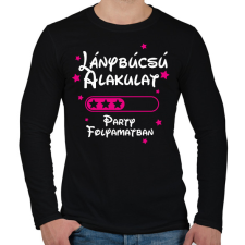 PRINTFASHION Lánybúcsú alakulat Party folyamatban - Férfi hosszú ujjú póló - Fekete férfi póló