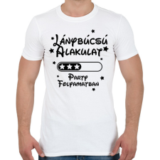 PRINTFASHION Lánybúcsú alakulat Party folyamatban - Férfi póló - Fehér férfi póló