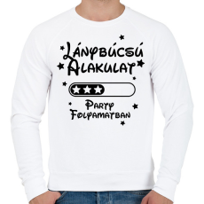 PRINTFASHION Lánybúcsú alakulat Party folyamatban - Férfi pulóver - Fehér