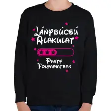 PRINTFASHION Lánybúcsú alakulat Party folyamatban - Gyerek pulóver - Fekete gyerek pulóver, kardigán