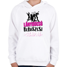 PRINTFASHION Lánybúcsú bebaszcsi csapat - Gyerek kapucnis pulóver - Fehér gyerek pulóver, kardigán