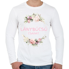 PRINTFASHION Lánybúcsú csapat - Férfi hosszú ujjú póló - Fehér férfi póló